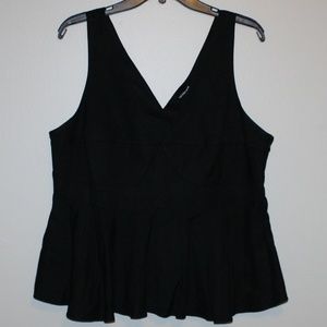Who What Wear XL Black Tank Blouse NWT